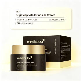 1.94oz Deep Vitamin C Capsule Face Cream, Glow Facial Moisturizer with Vitamin C Derivatives & 5% Niacinamide