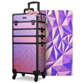 32-INCH 4-In-1 Rolling Makeup Train Case