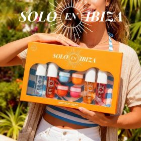 SOLO EN IBIZA 8-Piece Set, Body & Hair Fragrance Mist And Body Cream Gift Box For Men And Women, Long Lasting Fragrance, 4 Different Scent