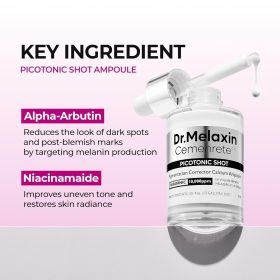 Dr.Melaxin Cemenrete Picotonic Shot Calcium Serum for Firming Density collagen serum Even Skin Tone & Skin Clarity Anti-aging Dark spot care 1.01