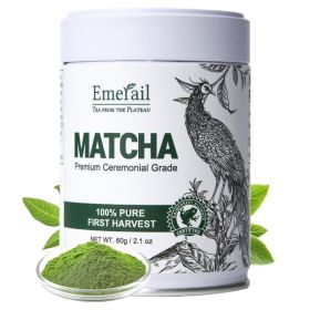 Matcha-Ceremonial Grade Matcha Green Tea Powder,Premium First Harvest Unsweetened,1 0 0 Pure Matcha ForLattes,Smoothies,and Baking 60g 2.1oz-Ship (Option: 1 Piece)