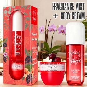 2-Piece Set, SOLO EN IBIZA Body & Hair Fragrance Mist And Body Cream Gift Box For Men And Women, Long Lasting Fragrance, 4 Different Scent (89551-89552-89553-89554: 2-Piece Set B)