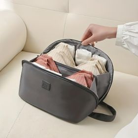 Minimalist Travel Clothes Zipper Bag, Lightweight Underwear Organizer, Dustproof Storage Bag (Color: Gray)