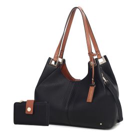 MKF Collection Estelle Shoulder Bag by Mia K (Color: BLACK)